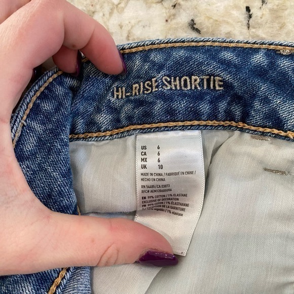 American Eagle High-Rise Shortie Jean Short Size‎ 6 - Picture 6 of 6